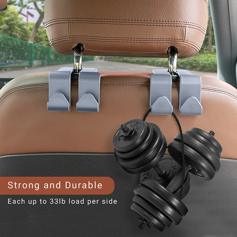 Universal Car Seat Back Hook Multi-functional Auto Car Seat Headrest Hanger Hook Phone Holder Car Organizer For Bag Purse Cloth