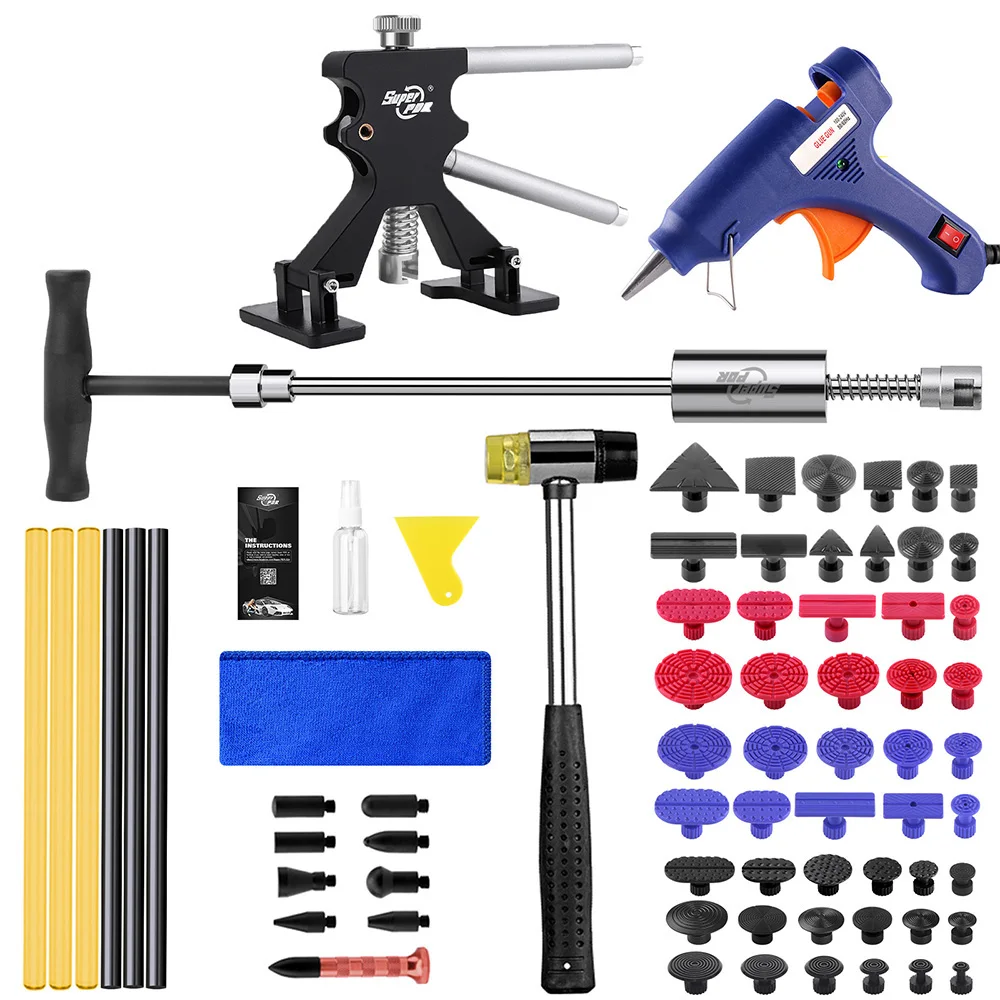 PDR Auto Dent Reparatur Werkzeug Auto Körper Teil Hagel Dent Entfernung Kits Metall Rutsche Hammer Saugnapf Puller Kit Dent Zubehör