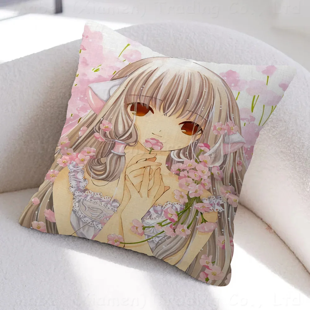 Anime Chobits Cushion Cover Pillowcase Upholstery Sofa Throw Pillow Home Decor Pillowcas