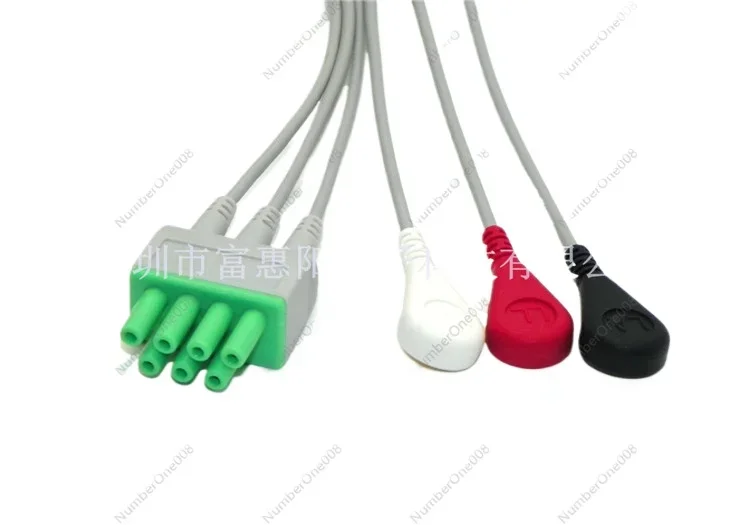 Telemetry 3-Lead ECG Lead Wire Compatible with Mindray, Monitor Core Wire