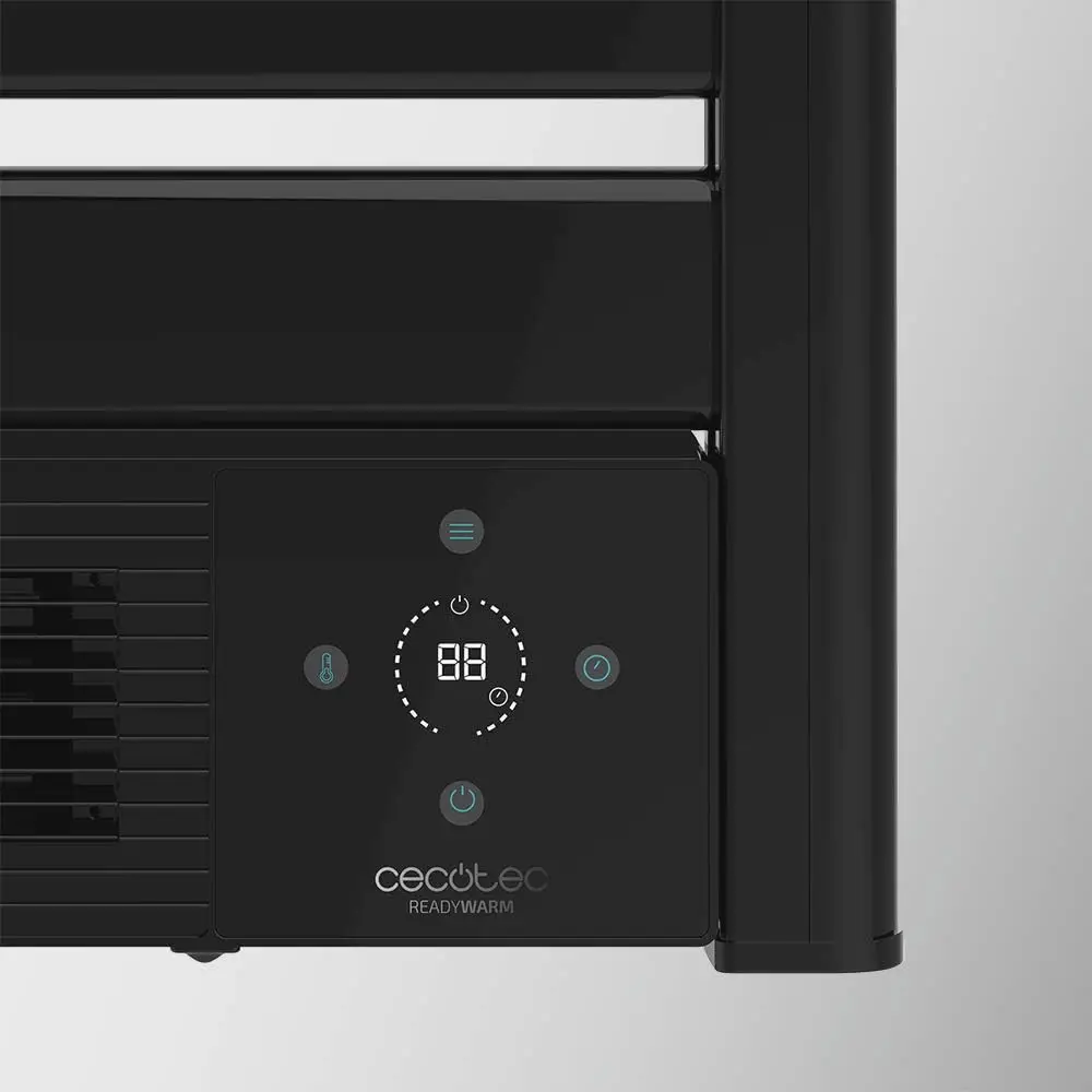 Electric Wall-Mounted Towel Dryer Radiator Ready Warm 9780 Ceramic Heating LED Screen Remote Control Adjustable
