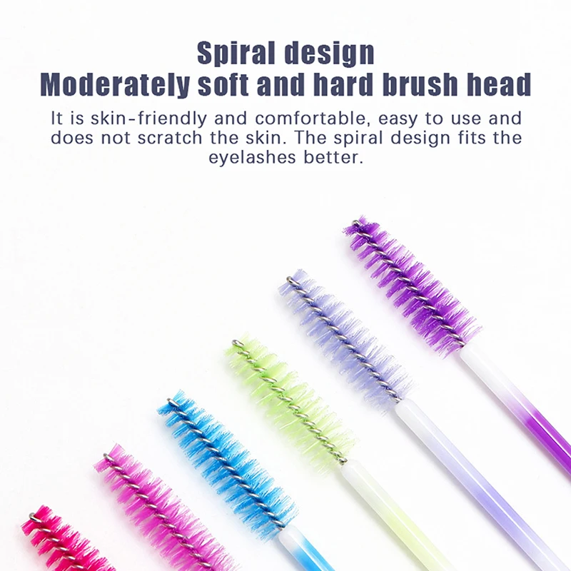 Brosses à cils pour maquillage, 20 pièces, baguettes applicateur de mascara au poulet, enrouleur de cils, brosse cosmétique, outil d'extension de cils