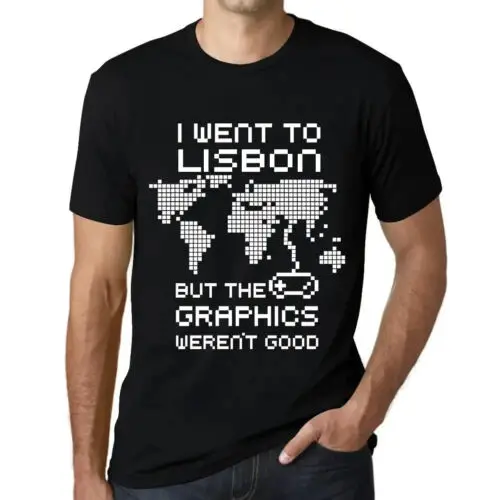 Heren Grafisch T-Shirt Ik ging naar Lissabon maar de graphics waren niet goed