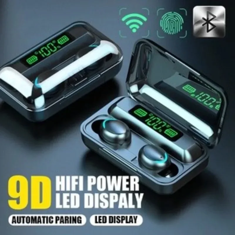 Новинка, F9-5C TWS Bluetooth-наушники, беспроводные наушники, 9D стерео, спортивные водонепроницаемые наушники-вкладыши, гарнитура с микрофоном