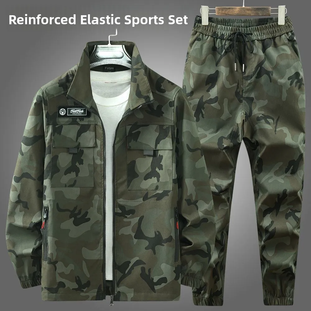 

Spring Autumn Camouflage Work orm Set for Men Wear Resistant Auttive Repair Construction Site Driving Service Labor Pr...