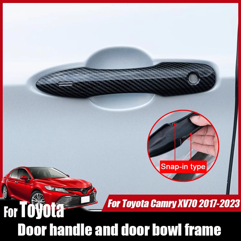 

For Toyota Camry XV70 2018 2022 2023 Door bowl handle decorative frame stickers Automotive exterior modification