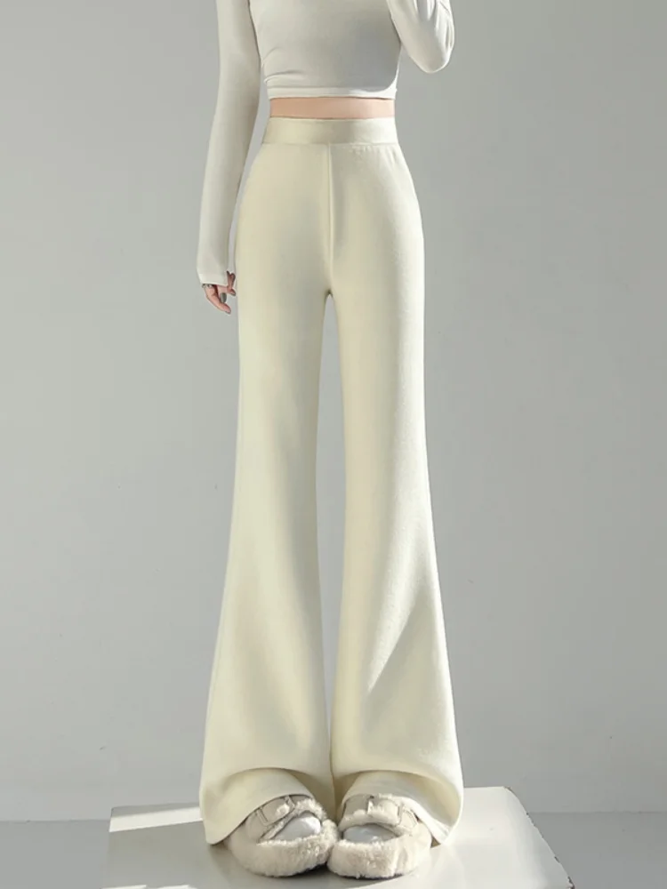 

Женские узкие брюки-клеш цвета хаки, осенне-зимние, новые, маленькие размеры, широкие штанины, модные, для повседневной носки