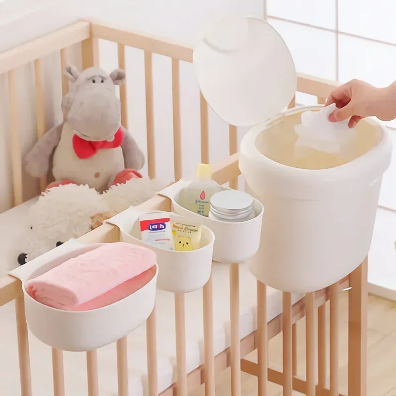 Baby Bed Hanging Storage Box Cotton Newborn Crib Organizer Toy Diaper Pocket for Crib Bedding Set Accessories Nappy Store Bags