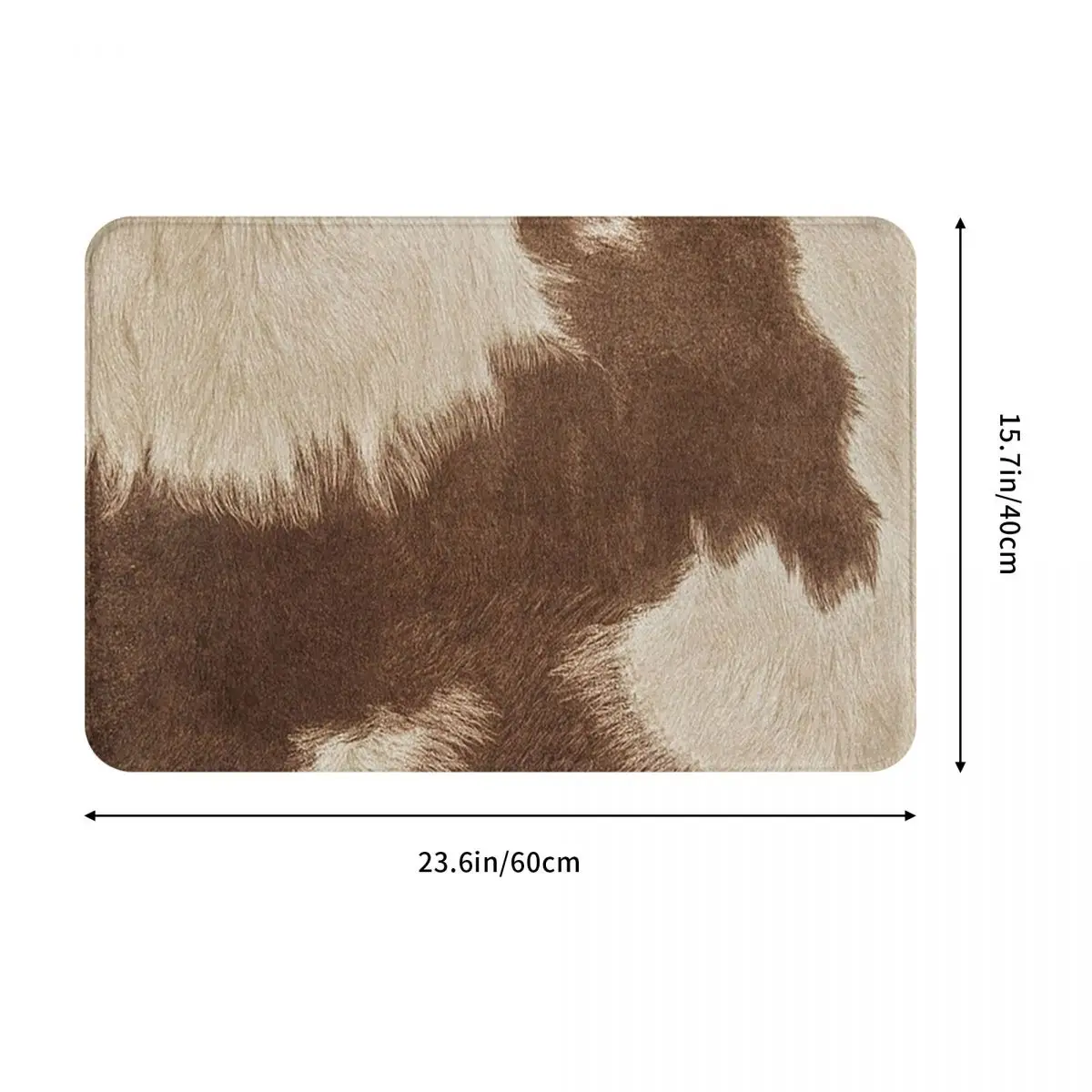 Cow Fur Cowhide Texture Cow Skin Doormat Dust-proo Carpet Rug Kitchen Entrance Home Floor Mat for Balcony Footpad Mats