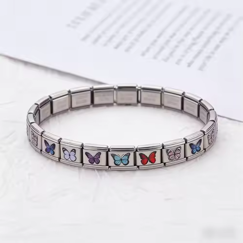 For Women Men Italian Charm Link 9mm Width Silver Gold Color Stainless Steel Bracelets on Hand DIY Making Jewelry Wholesale - Image 15