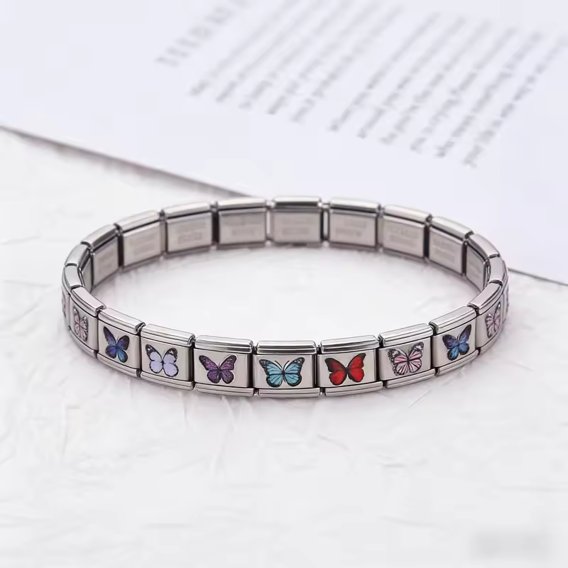 For Women Men Italian Charm Link 9mm Width Silver Gold Color Stainless Steel Bracelets on Hand DIY Making Jewelry Wholesale - Image 15