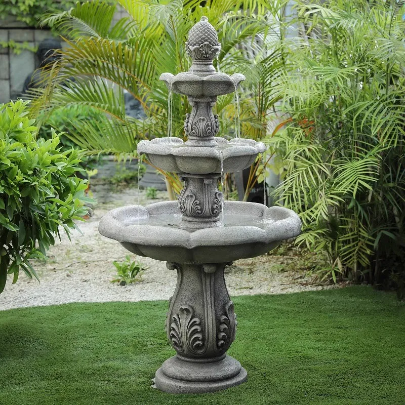 Chinese-style outdoor water generation fountain ornament circulation pool courtyard garden villa hotel floor-to-ceiling