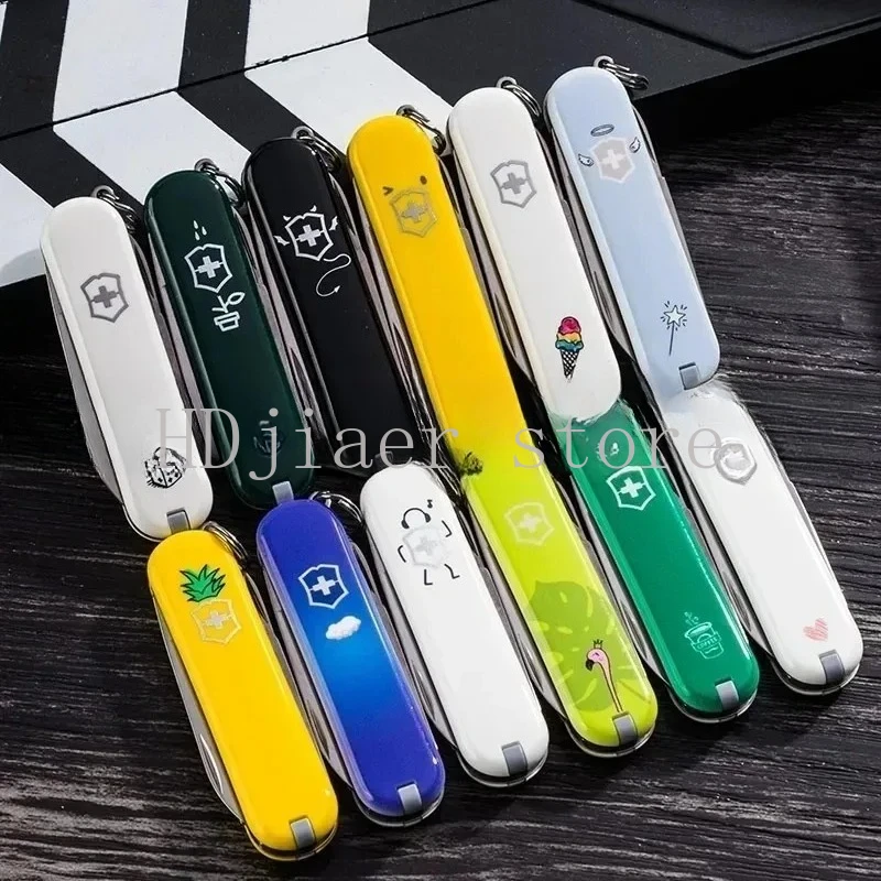 

Swiss Army Knife Mini Model Fashionable Angel Demon Colorful Adorable Multifunctional Folding Knife Birthday Gift