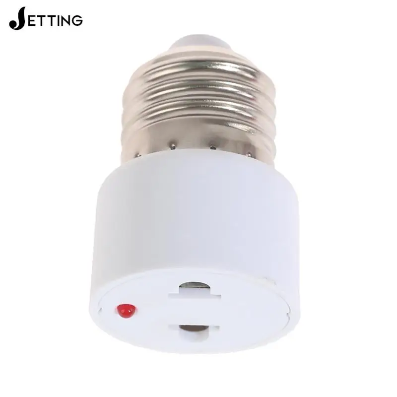 1PC 220V E27 ABS White Connector Accessories US/EU Plug Screw Bulb Base Adapter