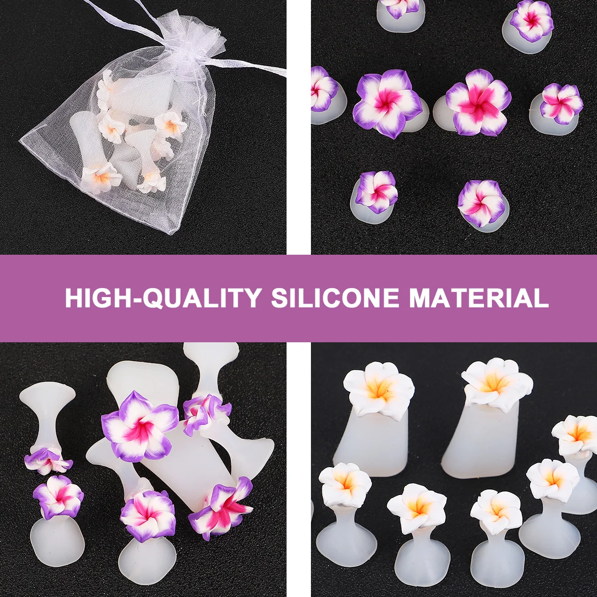

2 set Silicone Toe Separators for Nail Art Pedicure Foot Care Tool Toe Spacers Manicure Store Use Nail Art Divider Fingers