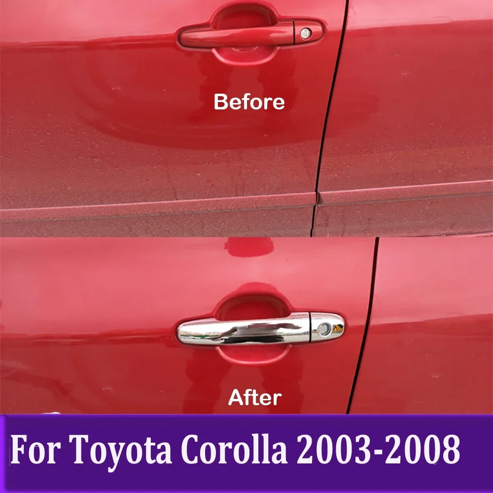 

Chrome Side Door Handle Cover Trim For Toyota Corolla 2003 2004 2005 2006 2007 2008 Styling Accessories Sticker