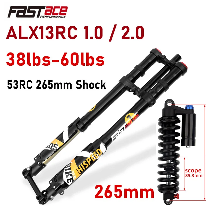 FASTACE ALX13RC Electric Motorcycle 60lb/38-60lb Progressive Fork+265*550LBS Shock Absorber SUR-RON X LIGHT BEE /TALARIA STING