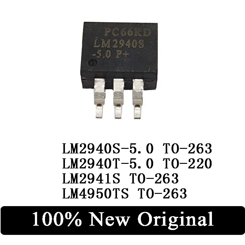 

10PCS LM2940S-5.0 TO-263 LM2940T-5.0 TO-220 LM2941S LM4950TS Power Management Low Dropout Regulator IC Chip