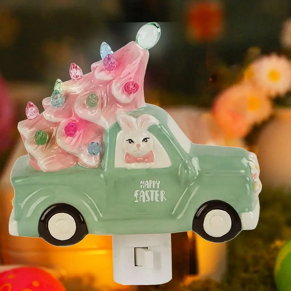 Happy Easter Bunny Decorative Night Light Rabbit Tree Cartoon Rabbit Animal Night Lights Decorative Plug Into Wall
