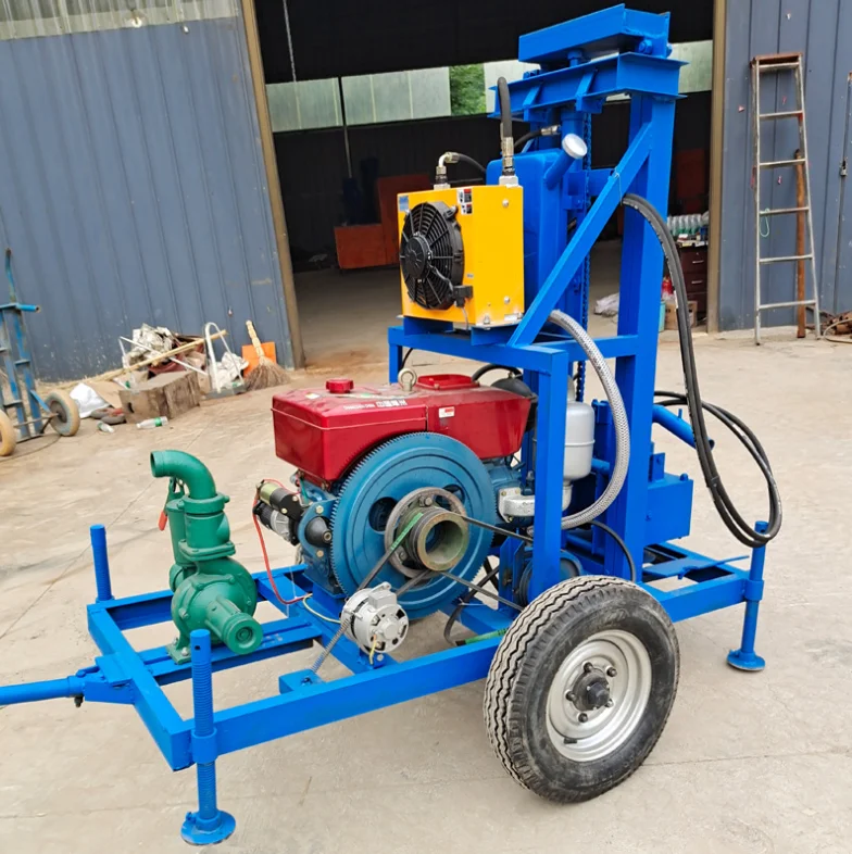 Manufacturing 100m 200m 300m Electric Drilling Machine Max.100m Rock Drilling Portable Water Well Drilling Rig