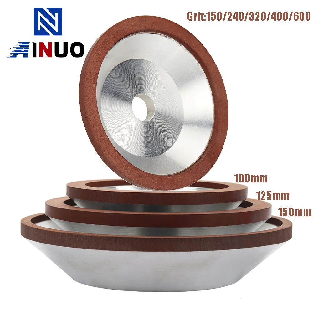 

100/125/150mm Diamond Grinding Wheel Cup Resin Grinding Disc for Metal Tungsten Steel Milling Cutter Polishing Cutting Tools