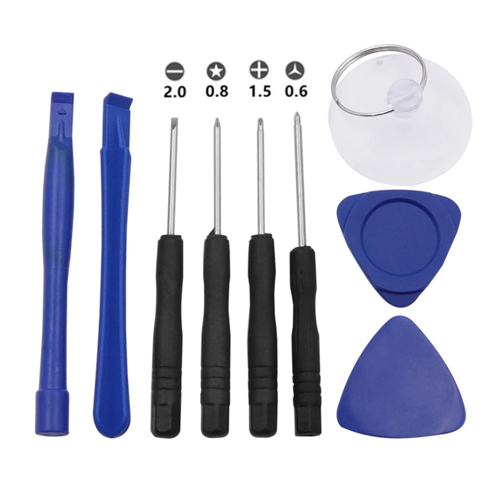 

9 in 1 Screwdriver Set 0.8 Pentalobe PH000 2.0 Slotted 0.6Y Screwdriver Suction Cup Opening Pry Tool Kit for Phone Laptop Repair
