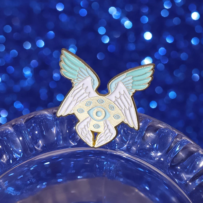 Cute Pure Angel Wings Brooch Enamel Pin Cartoon Wings Metal Badge Accessories Lapel Decorative Jewelry Gift for Friend Wholesale