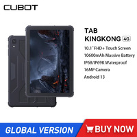 Cubot TAB KINGKONG IP68 Waterproof Rugged Tablet 10.1Inch FHD Android 13 16GB RAM+256GB ROM 10600mAh Large Battery 4G Tablet PC