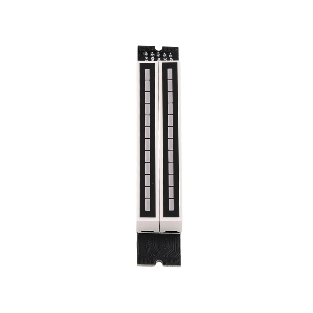 Mini Dual 12-Stufen-LED-Lichtleiste VU-Meter Stereo-Verstärkerplatine mit einstellbarer Lichtgeschwindigkeit und AGC-Modus DIY – Detail 5