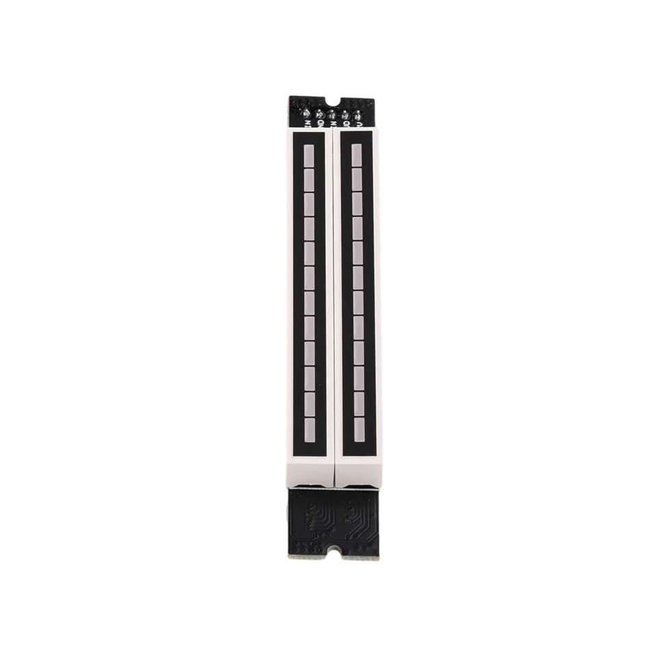 Produktbild von Mini Dual 12-Bit LED VU Meter Modul – Einstellbare Lichtgeschwindigkeit, AGC, Stereo, 7-12V DC – DIY Bausatz