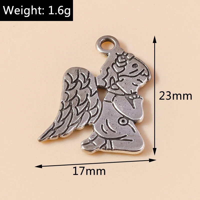 Leslie Mixed 20 Stück Charms Legierung Metall Federflügel Anhänger für DIY handgefertigte Armbänder Halsketten Schmuckherstellung Zubehör – Detail 11