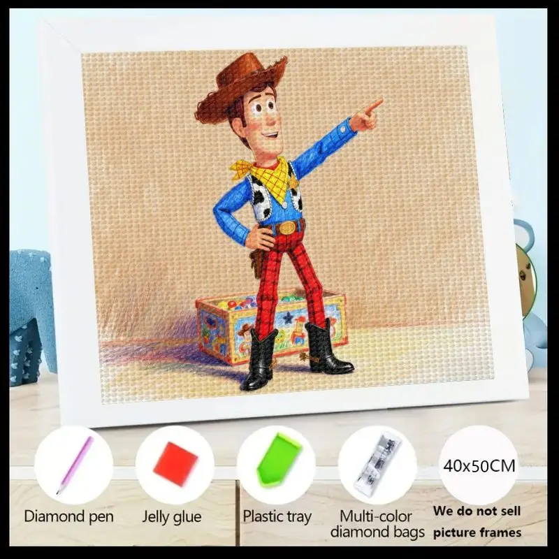 

1 шт. Disney Pixar Woody Toy Story 5D DIY Набор для алмазной живописи, полный дрель, художественный набор со стразами для детей, взрослых, начинающих, H