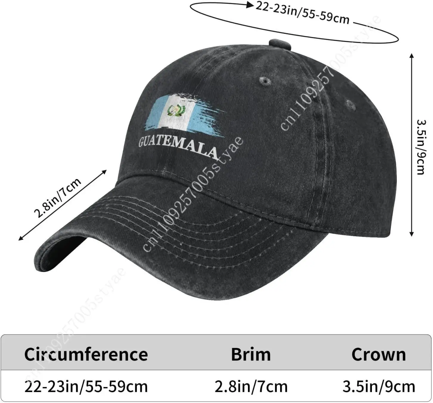 غواتيمالا غواتيمالا العلم قبعة رجل امرأة قبعة بيسبول موضة Sunhat قابل للتعديل قبعات للآباء قبعات سائقي الشاحنات للخارجية Snapback قبعة #6