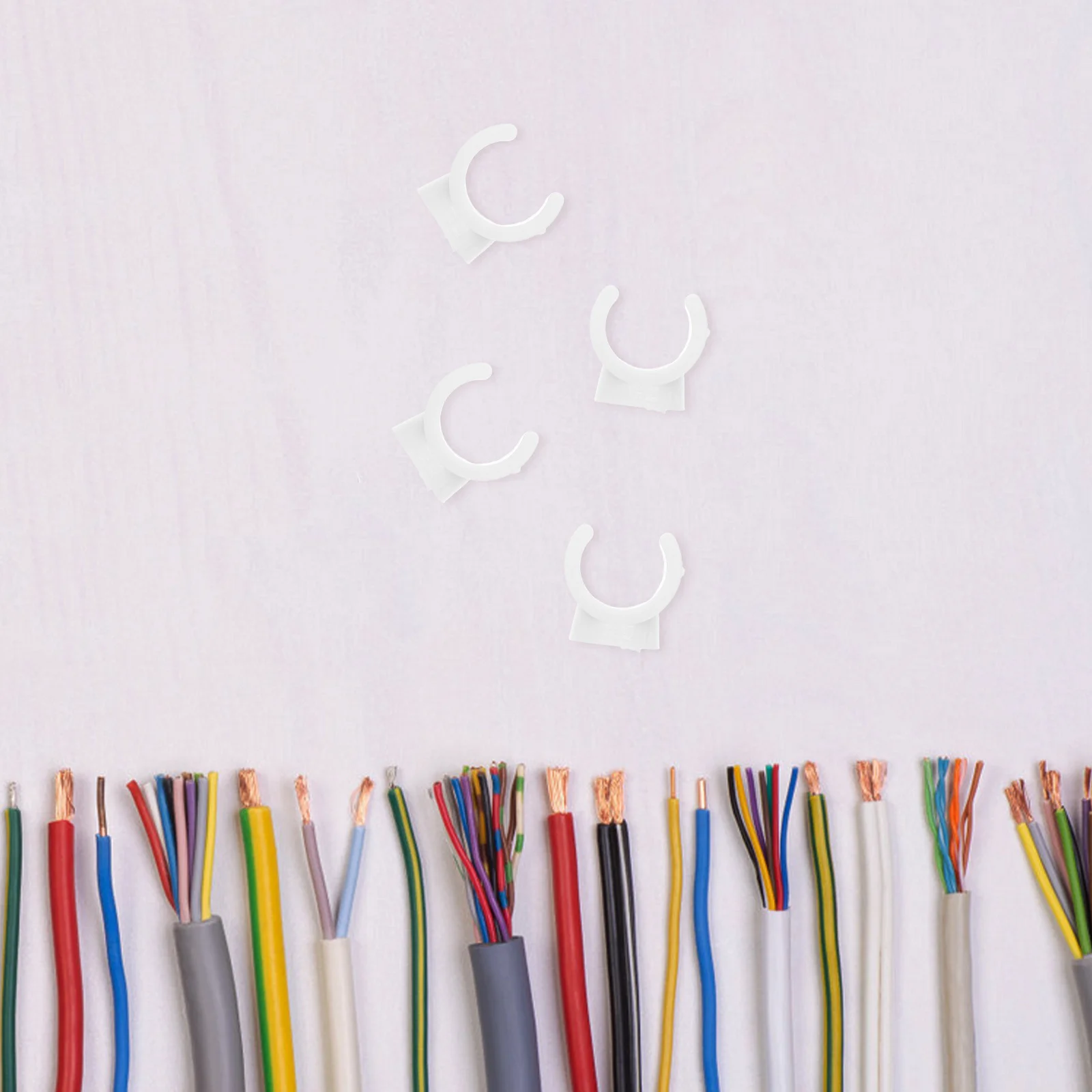 

50Pcs Electrical Conduit Pipe Clamps Thickened U Shaped Plastic Holders Easy Installation Secure Hold for Water Gas Cable Pipes