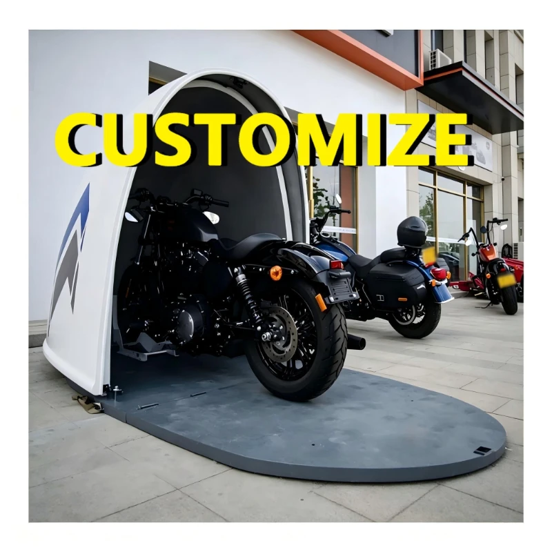 Any Size Custom Hurricane Resistant Motorcycle Garage Outdoor Waterproof Fiberglass All Weather Dustproof Heavy Duty Yard Canopy