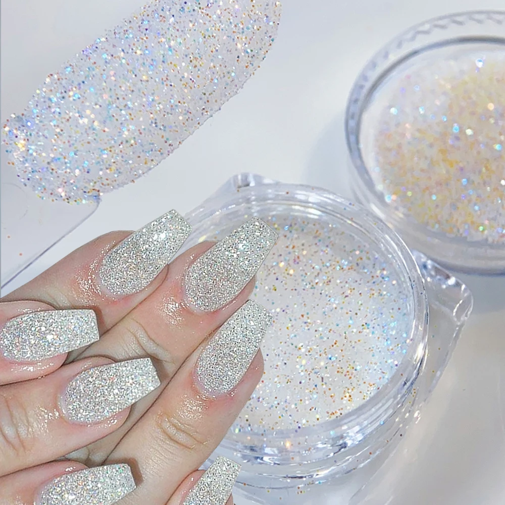12Jar/Set لامعة عيد الميلاد مسمار الفن بريق مسحوق المجسم سباركلي الحلوى كريستال الماس الصباغ الغبار السكر مانيكير مسحوق