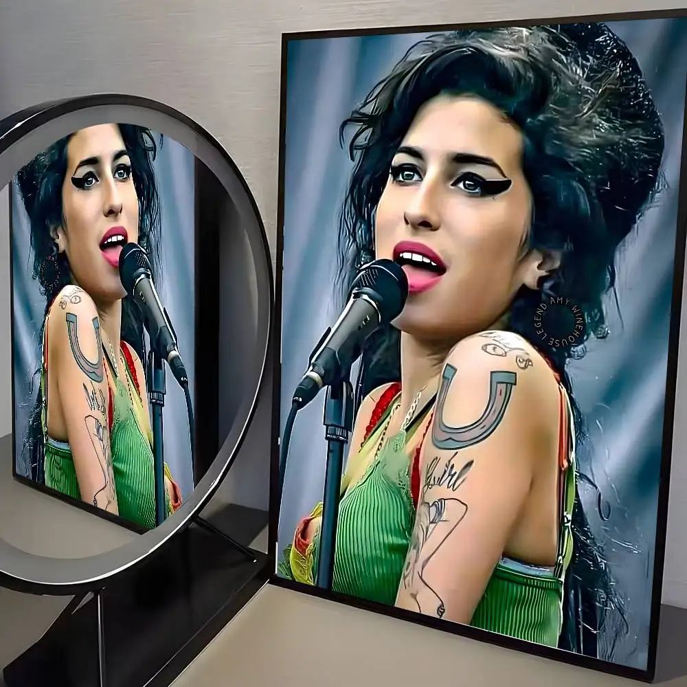 ملصقات ذاتية اللصق لمغني الموسيقى الشهيرة إيمي واينهاوس مناسبة لأي سطح جدار مقاوم للماء والرطوبة #6