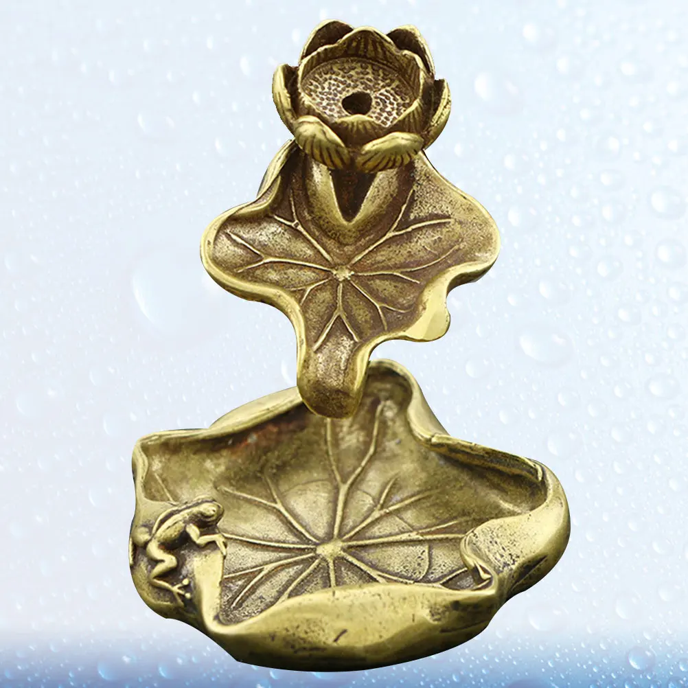 

Lotus Backflow Incense Ornament Insert Hole Burner Ceramic Aromatic Stick Holder