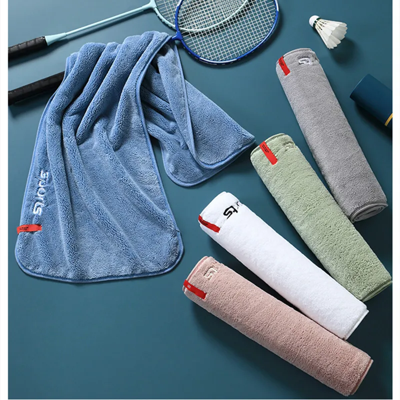 2 Sports Towels Sweat Absorption Gym Thickened Quick Drying Men's And Women's Cold Yoga Running Towel Hanging Neck