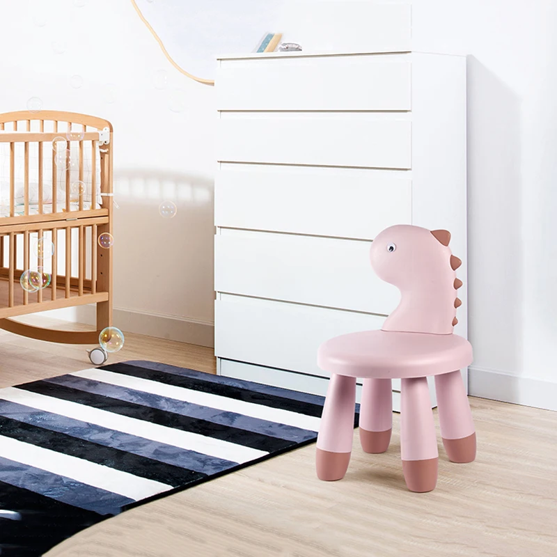 Cartoon Stool Baby Chair Children Stool Kindergarten Footboard Indoor Bench Dinosaur Shape Children Chair Cute Pet Gift