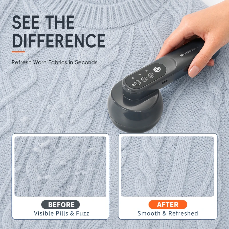 USB Charging Hairball Trimmer, Portable Hair Remover, Clothing and Pants Hair Removal Tool, Garment and Sock Ball Brush