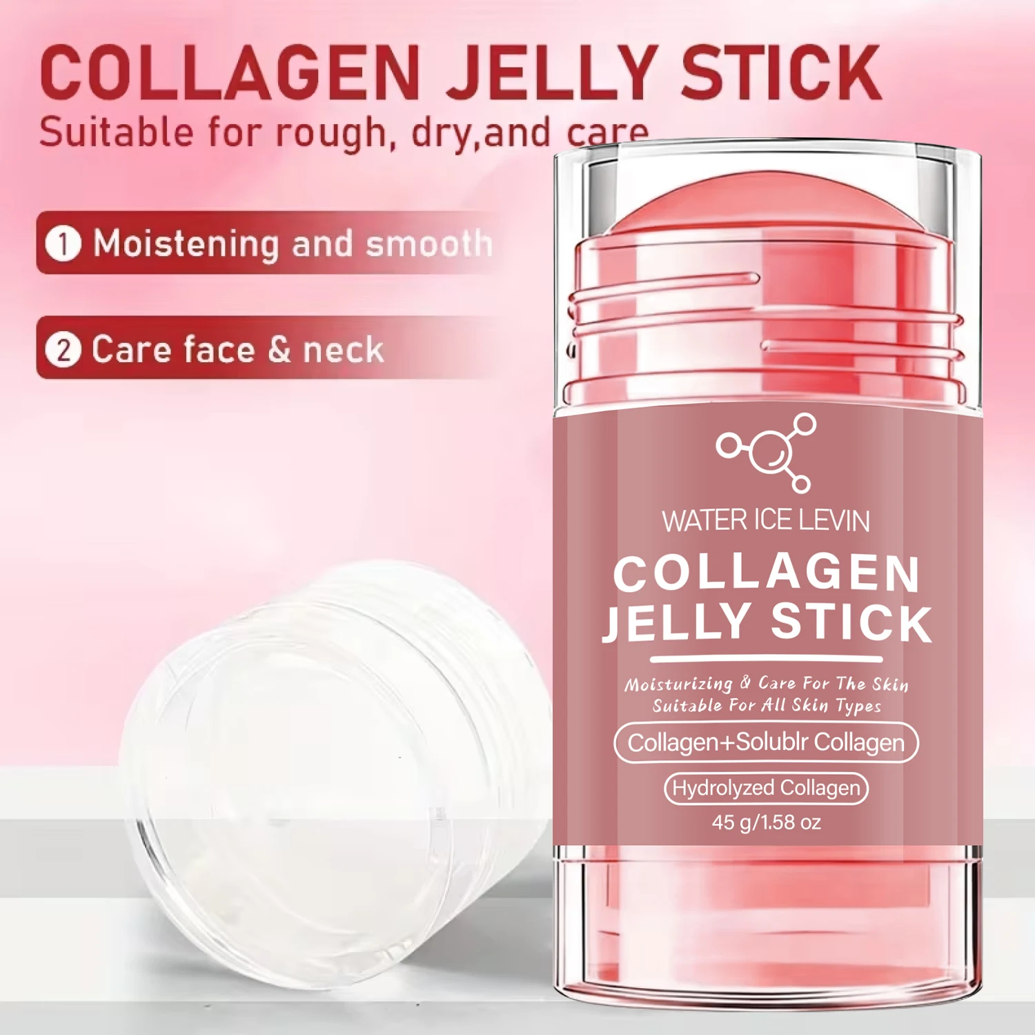 Collagen Jelly Stick 45g with Hyaluronic Acid & Vitamin C - Moisturizing Firming Facial Stick for All Skin Types - view 5