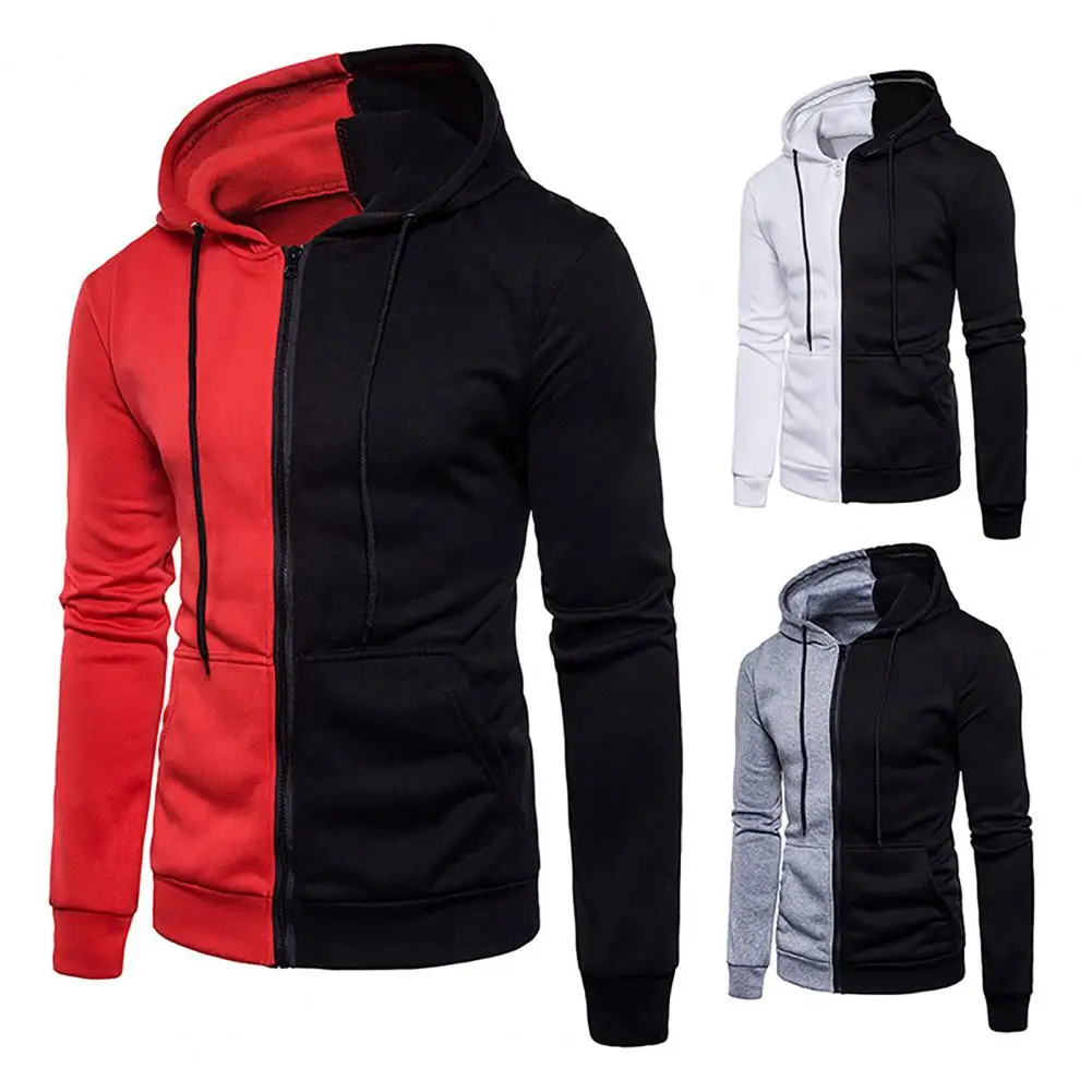 Casual Sweatshirt Autumn Winter Long Sleeve Tracksuit Zipper Closure Long Sleeve Sweatshirt Men Hoodie Zipper Closure