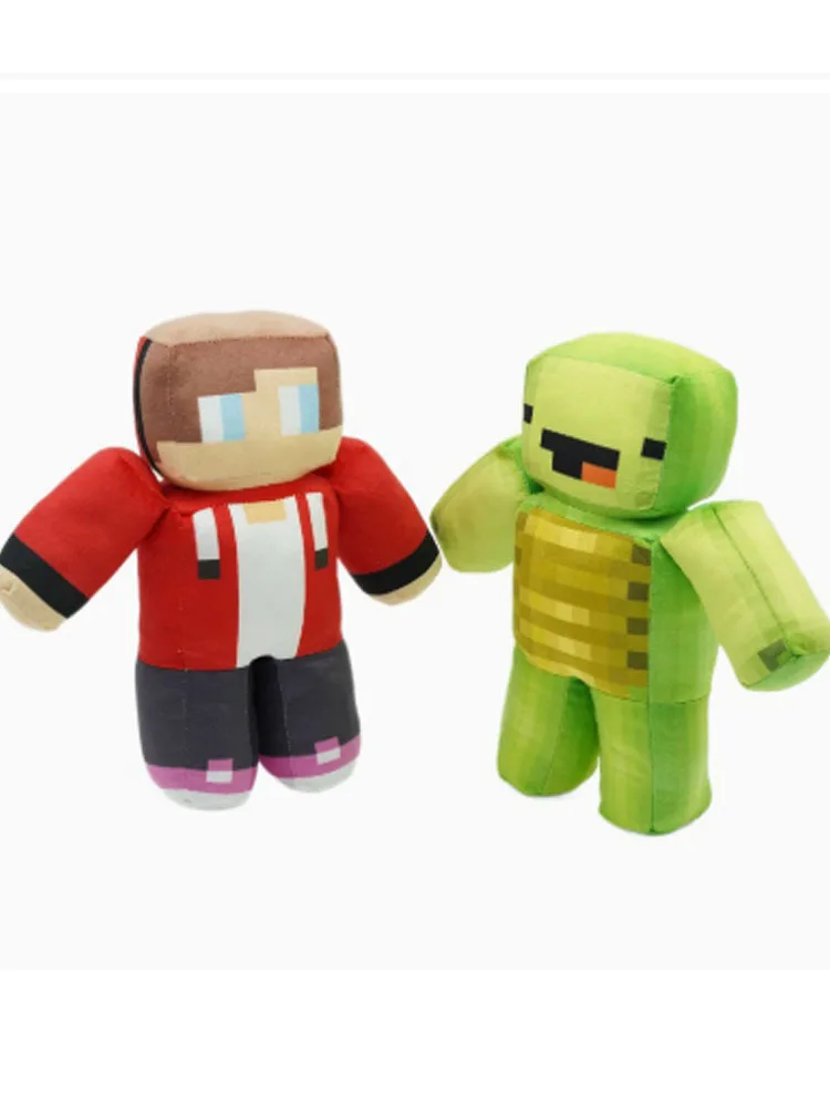 Pluszowa zabawka Jiejie i Maggie w stylu pixel, miękka wypchana lalka, figurka kolekcjonerska do dekoracji pokoju dziecięcego, prezent urodzinowy. — 2