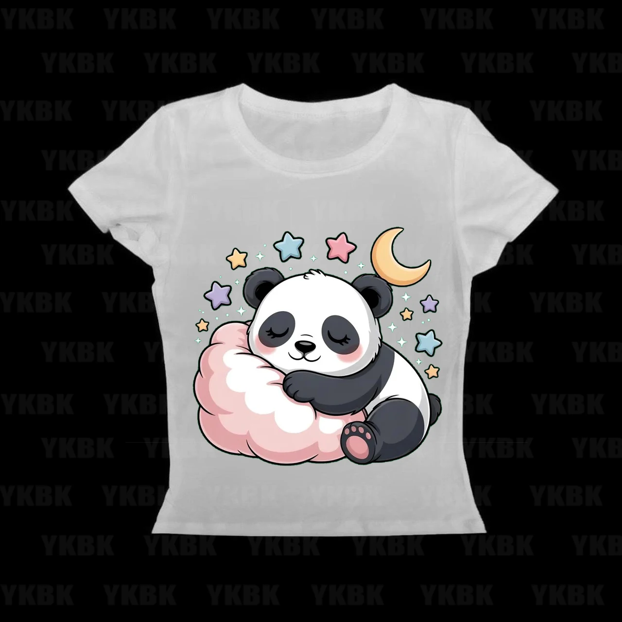 Women's T shirt with Kawaii Panda  USA vintage streetwear graphic Stretched Stylish Soft Comfortable