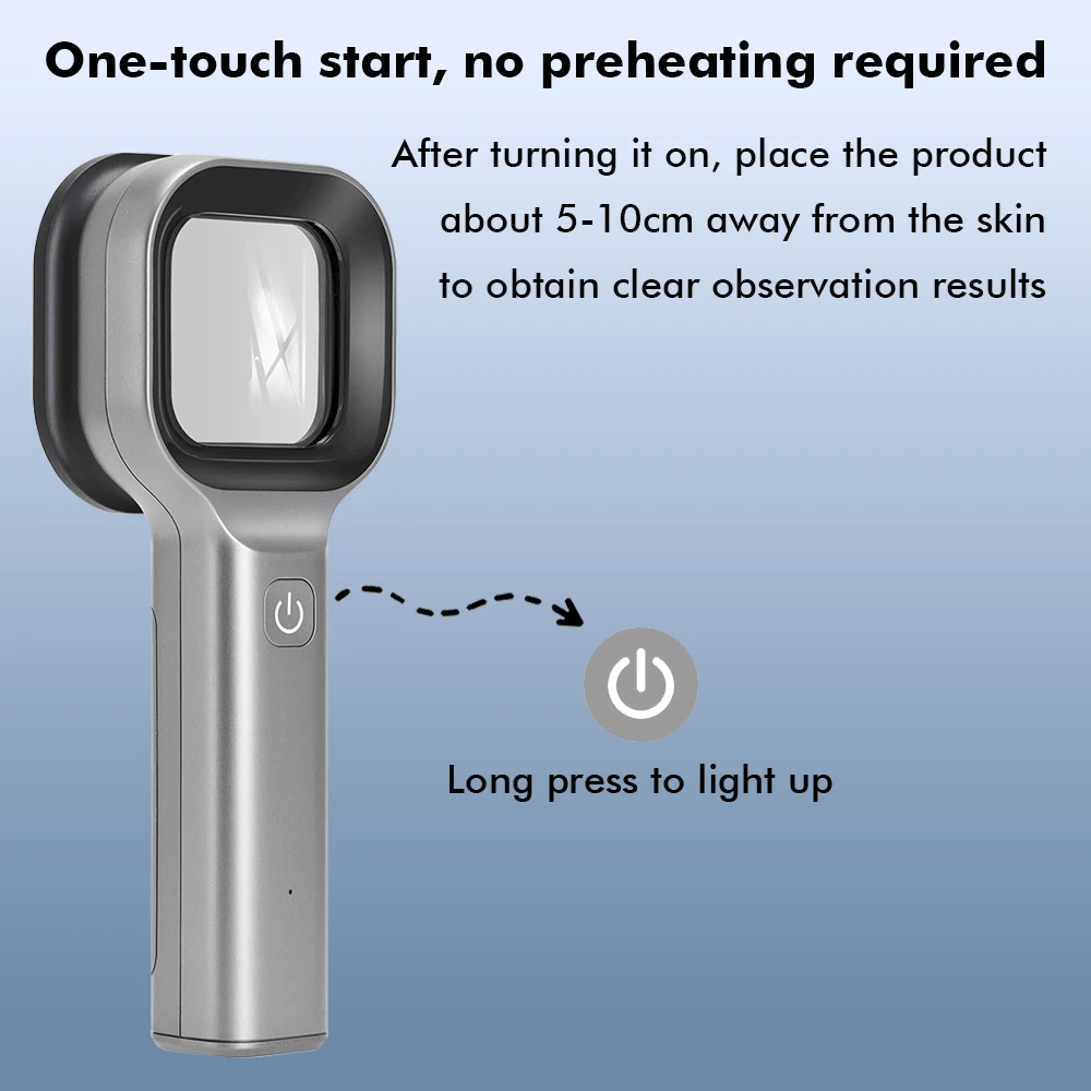Woods lâmpada analisador de pele portátil dermatologia para analisar exame de testes salão facial analisador de beleza lâmpada uv cuidados com a pele