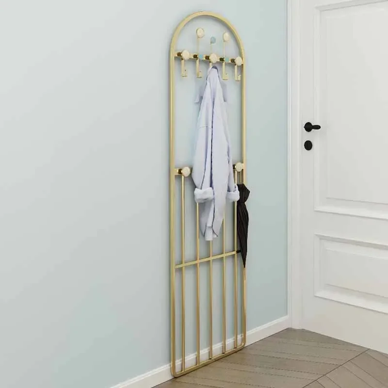 

Hats Entrance Hall Hanger Wall Coat Rack Clothing Golden Bedroom Clothes Rack Metal Jackets Percha Pie Bedroom Furniture XY50CR