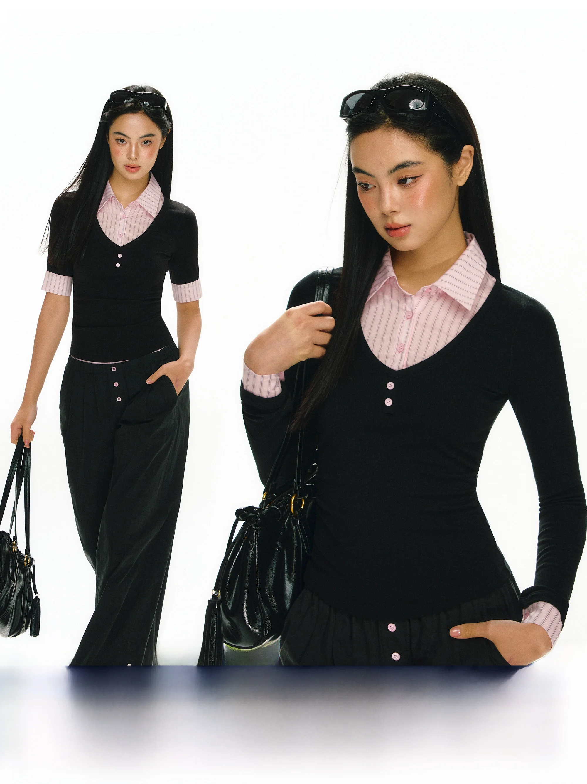 

Женская футболка узкого кроя в американском стиле ретро в полоску Ariseism, ранняя весна, новая уличная одежда в стиле пэчворк Faion