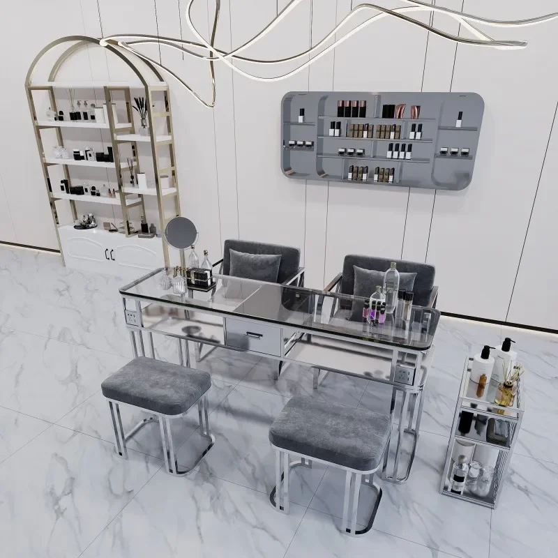 Professional Aesthetic Table Nail Salon Equipment Furniture Chair Makeup Decoration Trend Coffee Manicure Tafel Tables Manicure