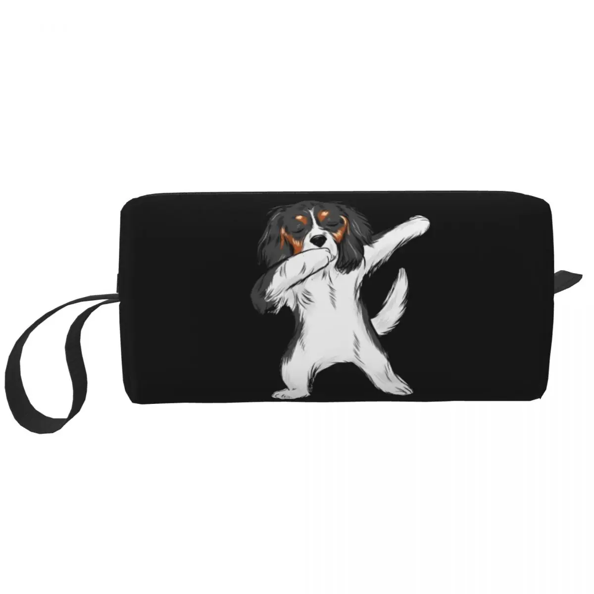 

Dabbing Cavalier King Charles Spaniel Dab Dance Makeup Bag for Women Travel Cosmetic Organizer Kawaii Dog Storage Toiletry Bags